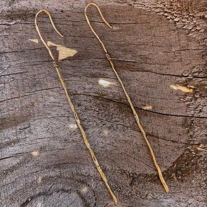 Artisan Made pair of Duster Earrings in Gold Bronze Would make a lovely gift